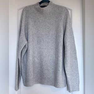 En Thread Cozy Mockneck Gray Sweater